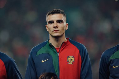 Joao Palhinha UEFA Euro 2024 eleme maçında Portekiz ve İzlanda milli takımları arasında Estadio Jose Alvalade, Lizbon, Portekiz. (Maciej Rogowski)