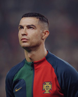 Portekiz ve İzlanda milli takımları arasında oynanan UEFA Euro 2024 eleme maçı sırasında Cristiano Ronaldo, Estadio Jose Alvalade, Lizbon, Portekiz. (Maciej Rogowski)