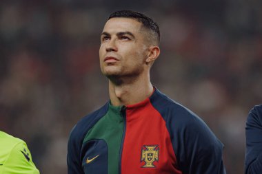 Portekiz ve İzlanda milli takımları arasında oynanan UEFA Euro 2024 eleme maçı sırasında Cristiano Ronaldo, Estadio Jose Alvalade, Lizbon, Portekiz. (Maciej Rogowski)
