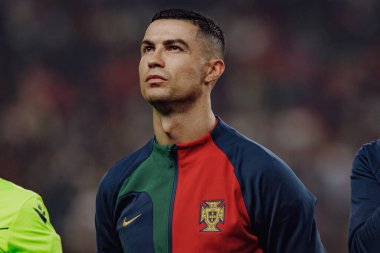 Portekiz ve İzlanda milli takımları arasında oynanan UEFA Euro 2024 eleme maçı sırasında Cristiano Ronaldo, Estadio Jose Alvalade, Lizbon, Portekiz. (Maciej Rogowski)