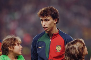 Portekiz ve İzlanda milli takımları arasında oynanan UEFA Euro 2024 eleme maçı sırasında Joao Felix, Estadio Jose Alvalade, Lizbon, Portekiz. (Maciej Rogowski)