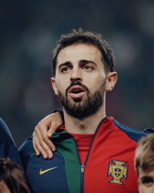 Portekiz ve İzlanda milli takımları arasında oynanan UEFA Euro 2024 ön eleme maçında Bernardo Silva, Estadio Jose Alvalade, Lizbon, Portekiz. (Maciej Rogowski)