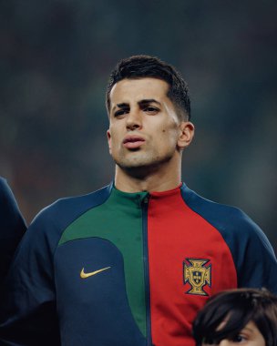 Joao Cancelo, Portekiz ve İzlanda milli takımları arasında oynanan UEFA Euro 2024 ön eleme maçı sırasında, Estadio Jose Alvalade, Lizbon, Portekiz. (Maciej Rogowski)