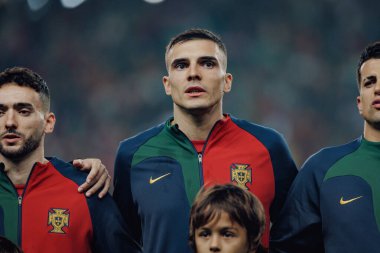 Joao Palhinha UEFA Euro 2024 eleme maçında Portekiz ve İzlanda milli takımları arasında Estadio Jose Alvalade, Lizbon, Portekiz. (Maciej Rogowski)
