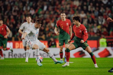 Portekiz ve İzlanda milli takımları arasında oynanan UEFA Euro 2024 eleme maçı sırasında Joao Felix, Estadio Jose Alvalade, Lizbon, Portekiz. (Maciej Rogowski)