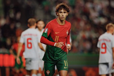 Portekiz ve İzlanda milli takımları arasında oynanan UEFA Euro 2024 eleme maçı sırasında Joao Felix, Estadio Jose Alvalade, Lizbon, Portekiz. (Maciej Rogowski)