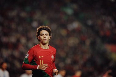 Portekiz ve İzlanda milli takımları arasında oynanan UEFA Euro 2024 eleme maçı sırasında Joao Felix, Estadio Jose Alvalade, Lizbon, Portekiz. (Maciej Rogowski)