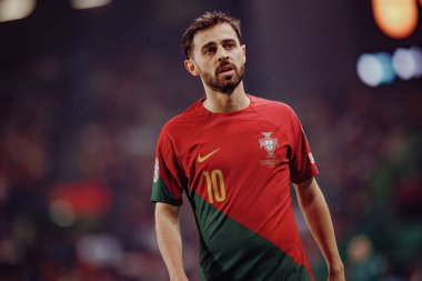 Portekiz ve İzlanda milli takımları arasında oynanan UEFA Euro 2024 ön eleme maçında Bernardo Silva, Estadio Jose Alvalade, Lizbon, Portekiz. (Maciej Rogowski)