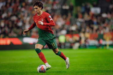 Portekiz ve İzlanda milli takımları arasında oynanan UEFA Euro 2024 eleme maçı sırasında Joao Felix, Estadio Jose Alvalade, Lizbon, Portekiz. (Maciej Rogowski)