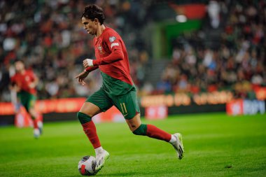 Portekiz ve İzlanda milli takımları arasında oynanan UEFA Euro 2024 eleme maçı sırasında Joao Felix, Estadio Jose Alvalade, Lizbon, Portekiz. (Maciej Rogowski)