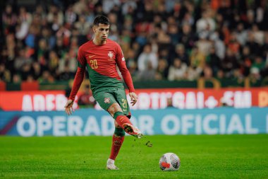 Joao Cancelo, Portekiz ve İzlanda milli takımları arasında oynanan UEFA Euro 2024 ön eleme maçı sırasında, Estadio Jose Alvalade, Lizbon, Portekiz. (Maciej Rogowski)