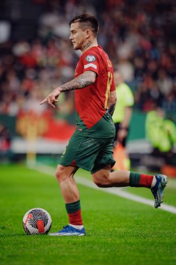 Portekiz ve İzlanda milli takımları arasında oynanan UEFA Euro 2024 ön eleme maçı sırasında Otavio Monteiro, Estadio Jose Alvalade, Lizbon, Portekiz. (Maciej Rogowski)