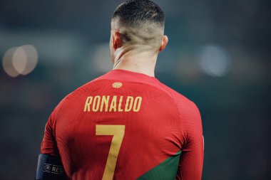 Portekiz ve İzlanda milli takımları arasında oynanan UEFA Euro 2024 eleme maçı sırasında Cristiano Ronaldo, Estadio Jose Alvalade, Lizbon, Portekiz. (Maciej Rogowski)