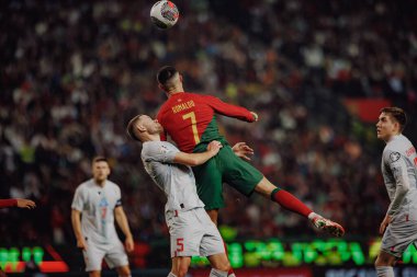 Portekiz ve İzlanda milli takımları arasında oynanan UEFA Euro 2024 eleme maçı sırasında Cristiano Ronaldo, Estadio Jose Alvalade, Lizbon, Portekiz. (Maciej Rogowski)