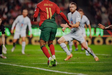 Portekiz ve İzlanda milli takımları arasında oynanan UEFA Euro 2024 eleme maçı sırasında Joao Felix, Estadio Jose Alvalade, Lizbon, Portekiz. (Maciej Rogowski)