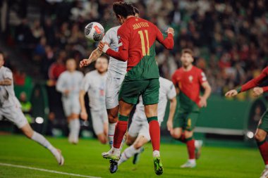 Portekiz ve İzlanda milli takımları arasında oynanan UEFA Euro 2024 eleme maçı sırasında Joao Felix, Estadio Jose Alvalade, Lizbon, Portekiz. (Maciej Rogowski)