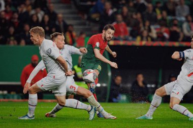 Portekiz ve İzlanda milli takımları arasında oynanan UEFA Euro 2024 ön eleme maçında Bernardo Silva, Estadio Jose Alvalade, Lizbon, Portekiz. (Maciej Rogowski)
