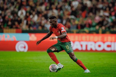 Bruma, Portekiz ve İzlanda milli takımları arasında oynanan UEFA Euro 2024 ön eleme maçı sırasında, Estadio Jose Alvalade, Lizbon, Portekiz. (Maciej Rogowski)