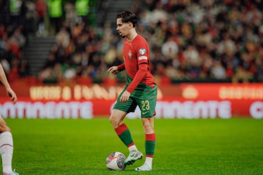 Vitinha, Portekiz ve İzlanda milli takımları arasında oynanan UEFA Euro 2024 ön eleme maçı sırasında, Estadio Jose Alvalade, Lizbon, Portekiz. (Maciej Rogowski)