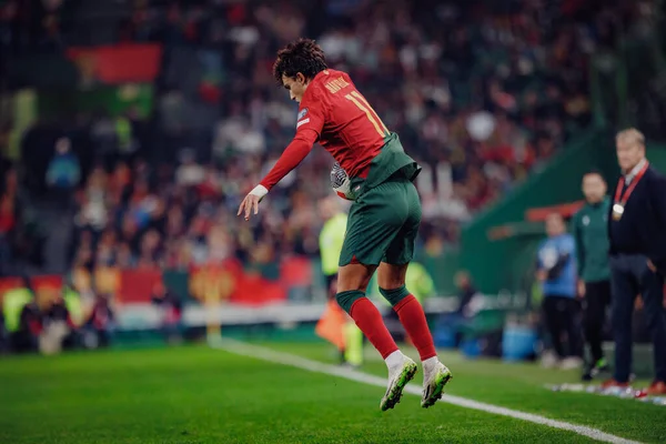 Portekiz ve İzlanda milli takımları arasında oynanan UEFA Euro 2024 eleme maçı sırasında Joao Felix, Estadio Jose Alvalade, Lizbon, Portekiz. (Maciej Rogowski)