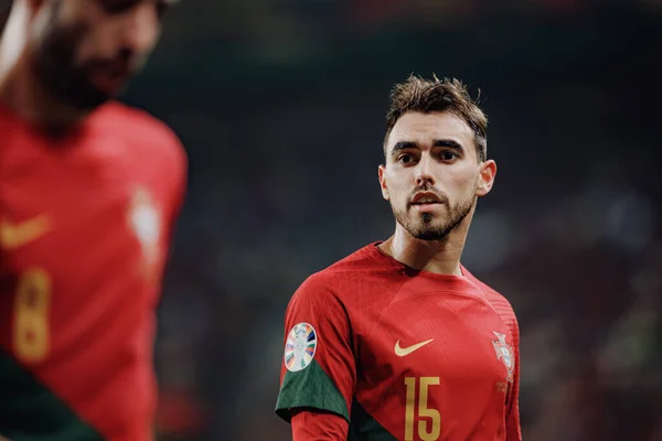 stock image Ricardo Horta  during UEFA Euro 2024 qualifying game between  national teams of Portugal and Iceland, Estadio Jose Alvalade, Lisbon, Portugal. (Maciej Rogowski)