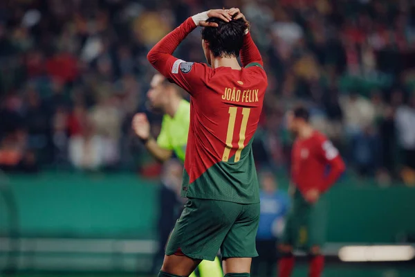 stock image Joao Felix  during UEFA Euro 2024 qualifying game between  national teams of Portugal and Iceland, Estadio Jose Alvalade, Lisbon, Portugal. (Maciej Rogowski)