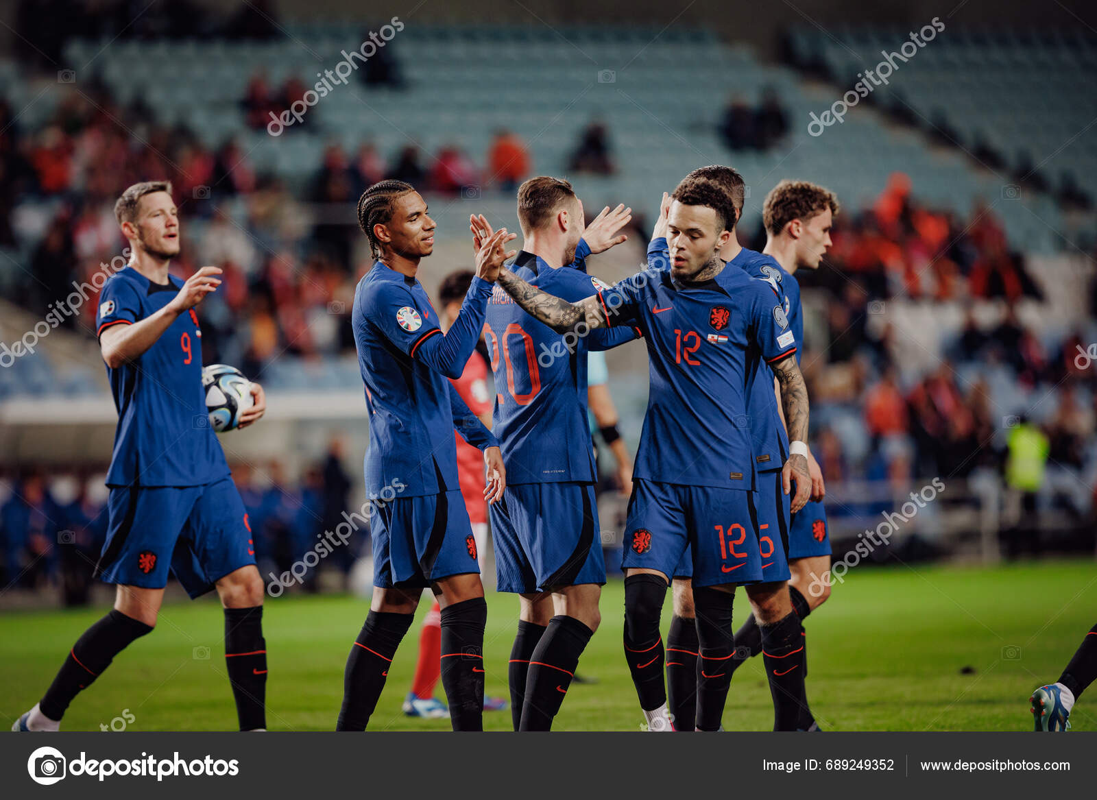 Players Netherlands Celebrate Goal Scored Teun Koopmeiners Uefa Euro   Depositphotos 689249352 Stock Photo Players Netherlands Celebrate Goal Scored 