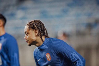Xavi Simons, UEFA Euro 2024 eleme maçında Cebelitarık ve Hollanda milli takımları arasında Estadio Algarve, Loule, Faro, Portekiz. (Maciej Rogowski)
