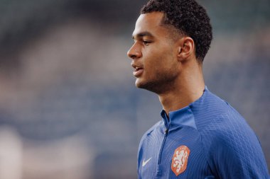 Cody Gakpo, UEFA Euro 2024 eleme maçında milli takımlar arasında Gibraltar ve Hollanda, Estadio Algarve, Loule, Faro, Portekiz. (Maciej Rogowski)