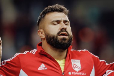 Dayle Coleing, UEFA Euro 2024 ön eleme maçında Cebelitarık ve Hollanda, Estadio Algarve, Loule, Faro, Portekiz milli takımları arasında oynandı. (Maciej Rogowski)