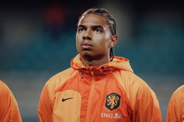 Calvin Stengs, UEFA Euro 2024 eleme maçında Gibraltar ve Hollanda milli takımları arasında Estadio Algarve, Loule, Faro, Portekiz. (Maciej Rogowski)