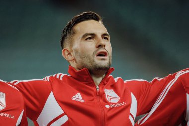 UEFA Euro 2024 eleme maçında Cebelitarık ve Hollanda milli takımları arasında Jack Sergeant, Estadio Algarve, Loule, Faro, Portekiz. (Maciej Rogowski)