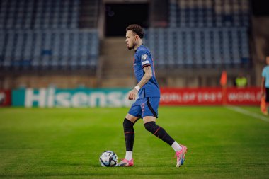 Quilindschy Hartman, UEFA Euro 2024 eleme maçında milli takımlar arasında Gibraltar ve Hollanda, Estadio Algarve, Loule, Faro, Portekiz. (Maciej Rogowski)