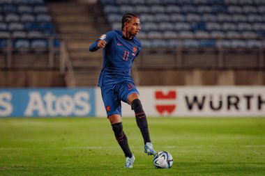 Calvin Stengs, UEFA Euro 2024 eleme maçında Gibraltar ve Hollanda milli takımları arasında Estadio Algarve, Loule, Faro, Portekiz. (Maciej Rogowski)