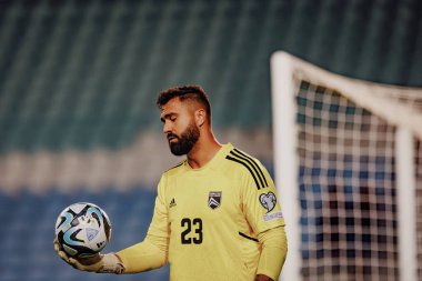 Dayle Coleing, UEFA Euro 2024 ön eleme maçında Cebelitarık ve Hollanda, Estadio Algarve, Loule, Faro, Portekiz milli takımları arasında oynandı. (Maciej Rogowski)