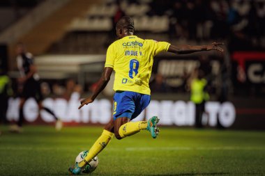 Eboue Kouassi, Liga Portekiz 'de SC Farense ile FC Arouca, Estadio de Sao Luis, Faro, Portekiz arasında oynanan 23 / 24 maçında. (Maciej Rogowski)