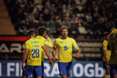 Liga Portekiz maçında Tiago Esgaio, Igor Galoviç SC Farense ile FC Arouca, Estadio de Sao Luis, Faro, Portekiz arasında 23 / 24 maç yaptı. (Maciej Rogowski)