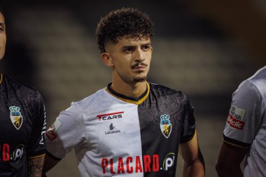 Liga Portekiz maçında Bachir Belloumi SC Farense ile FC Arouca, Estadio de Sao Luis, Faro, Portekiz arasında 23 / 24 maç oynadı. (Maciej Rogowski)