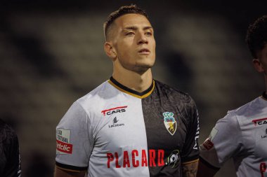 Liga Portugal maçında Bruno Duarte, SC Farense ile FC Arouca, Estadio de Sao Luis, Faro, Portekiz arasında 23 / 24 maç oynadı. (Maciej Rogowski)