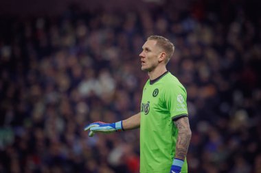 Robin Olsen UEFA Avrupa Konferans Ligi 'nde Aston Villa FC ile Legia Warszawa arasında oynanan maçta Birmingham, Villa Park' ta oynadı. (Maciej Rogowski)