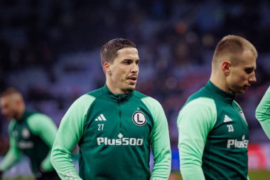 Josue Pesqueira, UEFA Avrupa Konferans Ligi 'nde Aston Villa FC ile Legia Warszawa arasında oynanan 23 / 24' lük maç sırasında Birmingham, İngiltere 'de Villa Park' ta oynandı. (Maciej Rogowski)