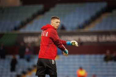 Dominik Hladun UEFA Avrupa Konferans Ligi sırasında Aston Villa FC ile Legia Warszawa arasında Birmingham 'daki Villa Park' ta oynanan 23 / 24 maçı izledi. (Maciej Rogowski)