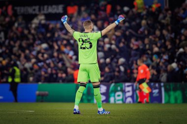 Robin Olsen UEFA Avrupa Konferans Ligi 'nde Aston Villa FC ile Legia Warszawa arasında oynanan maçta Birmingham, Villa Park' ta oynadı. (Maciej Rogowski)