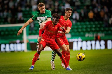 Viktor Gyokeres, Felix Correia Liga Portekiz maçında 23 / 24 Maç sırasında Sporting CP ve Gil Vicente FC, Estadio Jose Alvalade, Lizbon, Portekiz. (Maciej Rogowski)