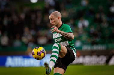 Liga Portugal maçında Nuno Santos ile Gil Vicente FC, Estadio Jose Alvalade, Lizbon, Portekiz arasında 23 / 24 maç vardı. (Maciej Rogowski)