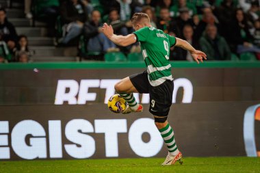 Liga Portekiz maçında Viktor Gyokeres, 23 / 24 Maç boyunca Sporting CP ve Gil Vicente FC, Estadio Jose Alvalade, Lizbon, Portekiz. (Maciej Rogowski)