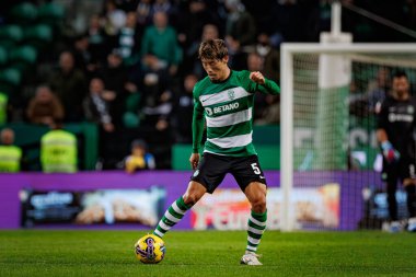 Hidemasa Morita, Liga Portugal maçında 23 / 24 Maç sırasında Sporting CP ve Gil Vicente FC, Estadio Jose Alvalade, Lizbon, Portekiz. (Maciej Rogowski)