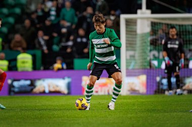 Hidemasa Morita, Liga Portugal maçında 23 / 24 Maç sırasında Sporting CP ve Gil Vicente FC, Estadio Jose Alvalade, Lizbon, Portekiz. (Maciej Rogowski)