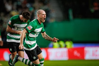 Liga Portugal maçında Nuno Santos ile Gil Vicente FC, Estadio Jose Alvalade, Lizbon, Portekiz arasında 23 / 24 maç vardı. (Maciej Rogowski)
