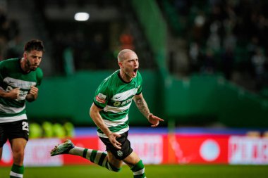 Liga Portugal maçında Nuno Santos ile Gil Vicente FC, Estadio Jose Alvalade, Lizbon, Portekiz arasında 23 / 24 maç vardı. (Maciej Rogowski)